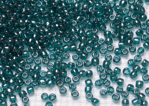 Бисер Япония круглый 11/0 10г 0108BD изумруд, глянцевый прозрачный