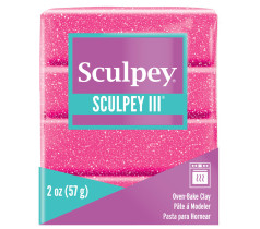 " Sculpey" III полимерная глина S302 57 г 558 розовый с блестками