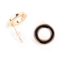 " Zlatka" Швензы FMK- H13 12 x 12 мм 2 шт 04 под золото, чёрный